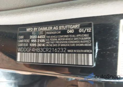 2012 Mercedes-Benz C 250 Sport из США, поврежденный, VIN WDDGF4HB3CR216232